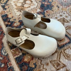 BIRKENSTOCKS  white Mary jane clogs 37 rare
